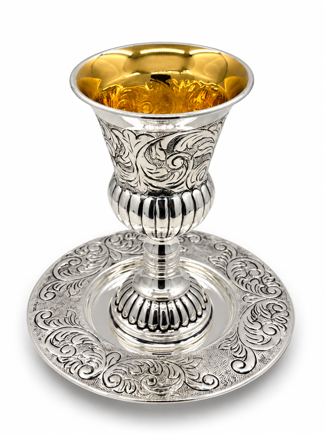 silver dipped kiddush set for shabbat by hadad bros silverware סט גביע קידוש מכסף ציפוי כסף האחים חדד כלי כסף 