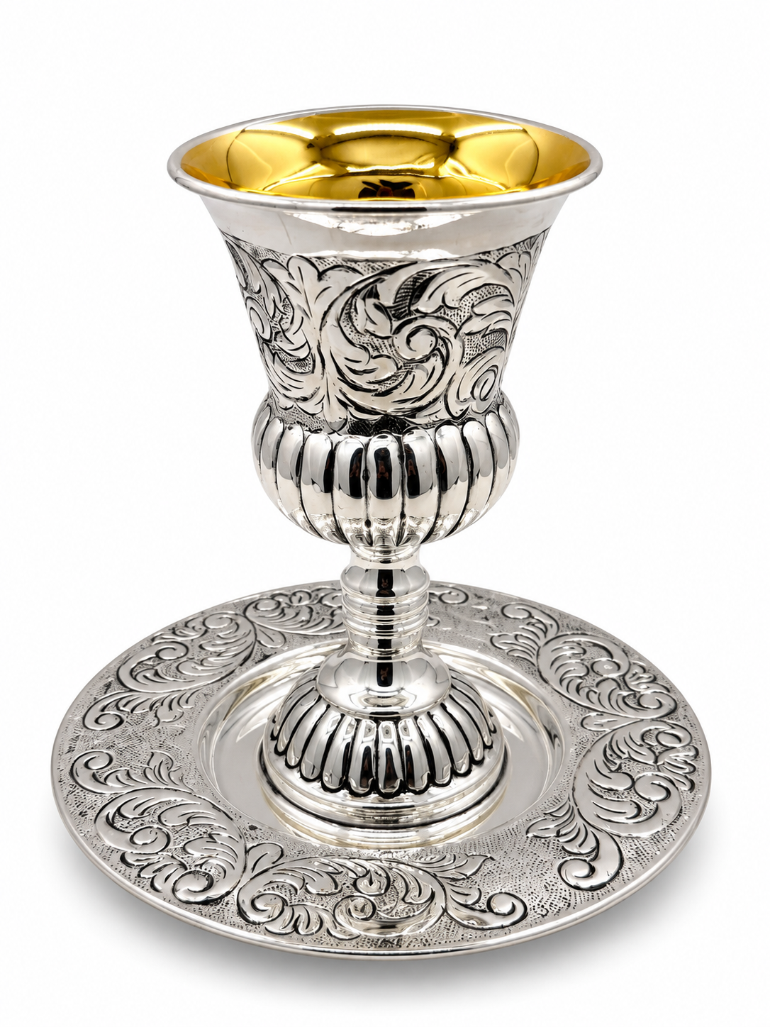 silver dipped kiddush set for shabbat by hadad bros silverware סט גביע קידוש מכסף ציפוי כסף האחים חדד כלי כסף 
