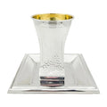 hadad bros silver kiddush cup with a matching tray