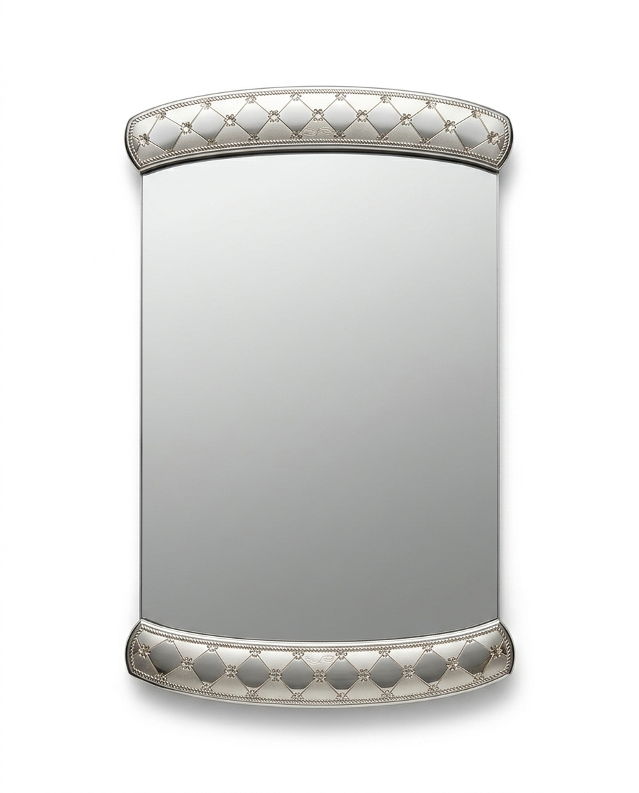silver mirrored challah tray